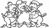 Three Little Pigs Drawing Coloring Pig Pages Color Draw sketch template