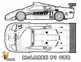 Coloring F1 Mclaren Gtr Cars Car Fast Super Pages Front Yescoloring Bugatti sketch template