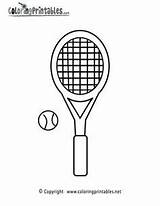 Tennis Racket Kleurplaat Tennisracket Raqueta Tenis sketch template