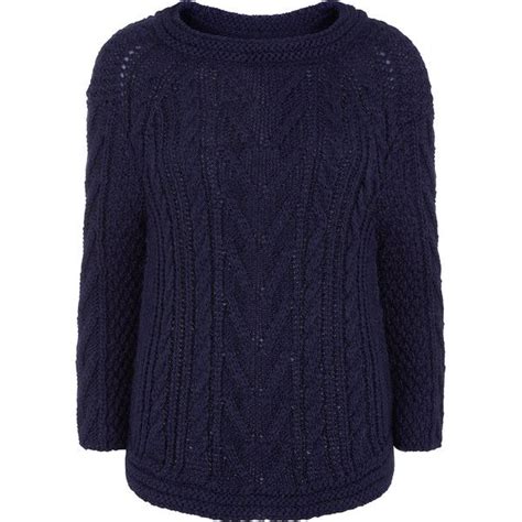 Monsoon Camilla Curved Hem Cable Knit Jumper 30 Liked On Polyvore