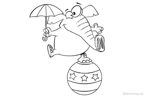 circus coloring pages elephant  printable coloring pages