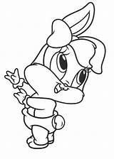 Baby Bunny Coloring Looney Lola Tunes Pages Bugs Drawings Drawing Characters Bunnies Toons Character Cute Clipart Color Print Printable Library sketch template