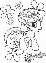 Pony Mlp Flurry Unicorn Colouring sketch template