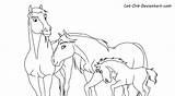 Coloring Spirit Horse Pages Lineart Family Rain Drawing Disney Stallion Cimarron Cat Colouring Deviantart Print Quality High Sheets Choose Board sketch template