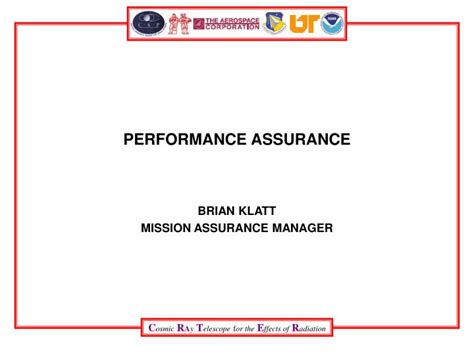 performance assurance powerpoint    id