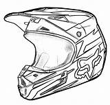 Helmet Coloring Bike Dirt Template Sketch sketch template