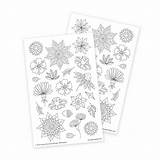 Stickers Coloring Flower sketch template
