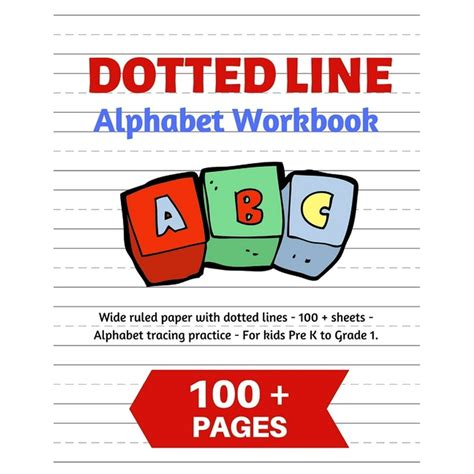 dotted  alphabet workbook handwriting practice paper  kids abc