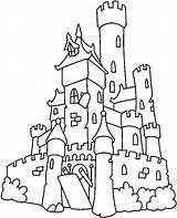 Castle Coloring Pages Printable Library Clipart Drawing Kids sketch template