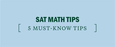 sat math tips kaplan test prep