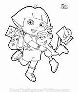 Dora Coloring Pages Boots Explorer Diego Backpack Swiper Print Color Friends Christmas Colouring Doratheexplorertvshow Printable Sheets Benny Cartoon Easy Isa sketch template