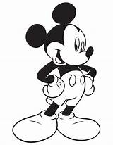 Mickey Mouse Print Coloring Pages Kids Color sketch template