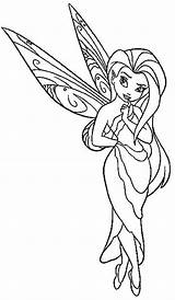 Coloring Fairy Pixie Disney Rosetta Pages Silvermist Beautiful Drawing Colouring Tinkerbell Printable Netart Pixies Cute Hollow Periwinkle Print Kids Girls sketch template
