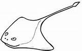 Stingray Coloring Pages Green Printable Ray Color Supercoloring sketch template