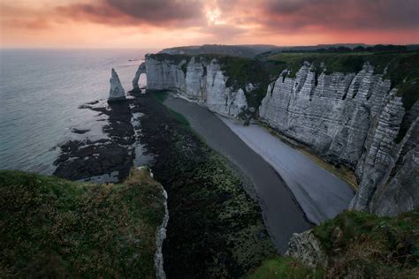 breathtaking cliffs  etretat  france oc