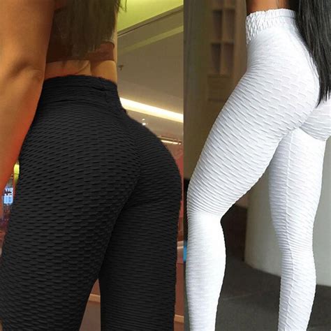 scrunch back winter fitness leggings hips up booty workout pants womens