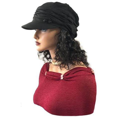 hat with hair attached for chemo patients cranial prosthesis wigs