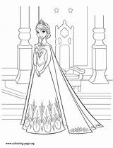 Arendelle Elsa Queen Coloring Frozen sketch template