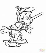 Pinocchio Pinokio Coloring Pinocho Nariz Colorare Naso Druku Disegni Grows Pinoquio Kolorowanki Crece Neus Dibujos Malvorlagen Larga Langer Pajacyk Kłamie sketch template