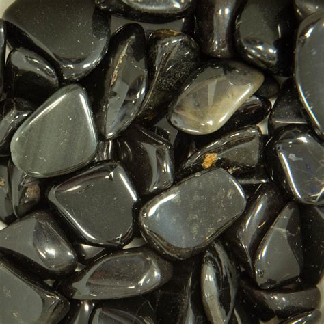 black onyx tumbled stones  south africa garys gem garden