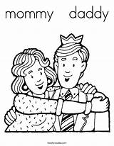 Coloring Daddy Pages Mummy Mommy Popular Coloringhome sketch template