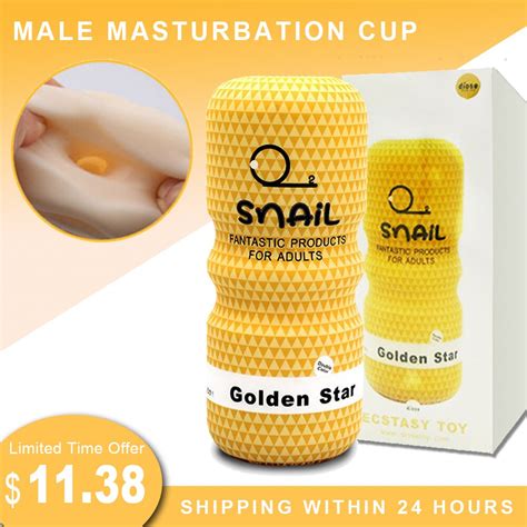 Manual Male Masturbator Penis Enlargement Exerciser Realistic Blowjob