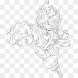 Goku Kaioken Saiyan sketch template