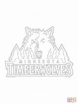 Coloring Pages Timberwolves Minnesota Logo Twins Drawing Printable Getcolorings Helpful sketch template