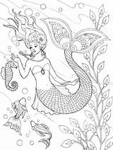 Mermaid Erwachsene Meerjungfrau Hesse Gaby sketch template