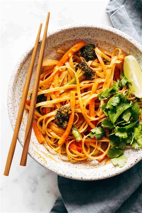 red curry noodles recipe pinch  yum