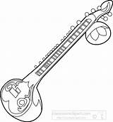 Sitar Outline Musical Instrument String Clipart Music Clip Search Graphics Transparent Results Classroomclipart sketch template