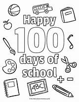 100 School Days Coloring Printables Activities Pages Sheet Happy Kids Merry Mrs sketch template