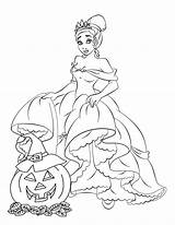 Coloring Halloween Disney Pages Princess Lovebugsandpostcards Book sketch template