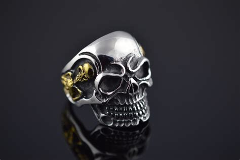 skull ring  skeletons   side stainless steel skull ringz