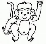 Monkeys Coloring Pages Kids Colouring Popular sketch template
