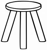 Stool Legged Template Clipart Three sketch template