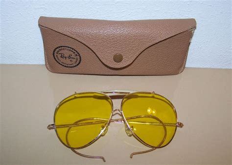 ray ban sunglasses vintage bausch and lomb rayban yellow aviators