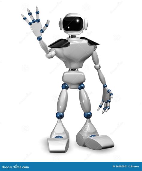 white robot stock image image