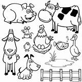 Farm Animals Coloring Pages Kids Cute Printable Print Book sketch template
