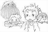 Ghibli Moving Howl Ambulant Totoro Howls Château Miyazaki Calcifer Castillo Hayao Chateau Ambulante Colorier Kids Ponyo Books Enfants Pour Coloration sketch template