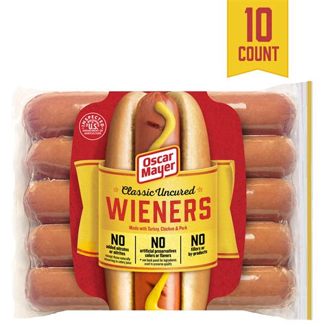 oscar mayer classic uncured hot dogs  ct  oz package walmart