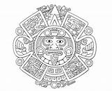 Pages Coloring Calendar Printable Getcolorings Aztec Mayan sketch template