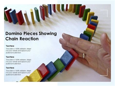 domino pieces showing chain reaction powerpoint  pictures   template