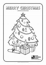Coloring Christmas Cool Pages Tree sketch template