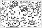 Circus Coloring Pages Kids Simple Print Children Printable sketch template