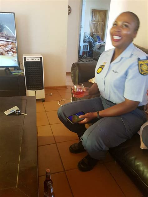 video and pictures of police woman in her work uniform