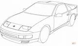 Coloring Nissan Pages 300zx Drawing sketch template