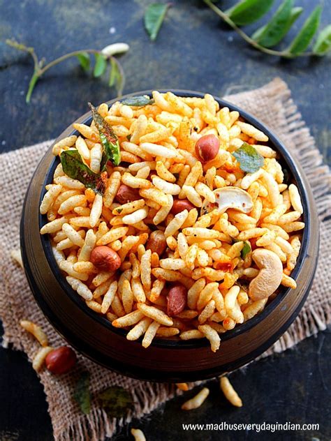 murmura recipe spicy puffed rice madhus everyday indian