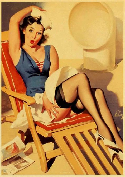Sexy Lady American Pin Up Poster Retro Art Posters Printed