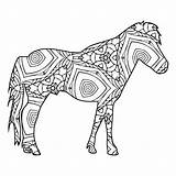 Coloring Pages Animal Geometric Pony Animals Book Just Color Printable Thecottagemarket sketch template